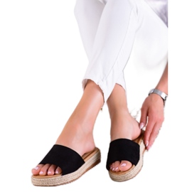 TRENDI Pantoufles À La Mode Sur La Plateforme noir