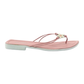 Via-Nova Chaussons femme Via Uno rose blanche