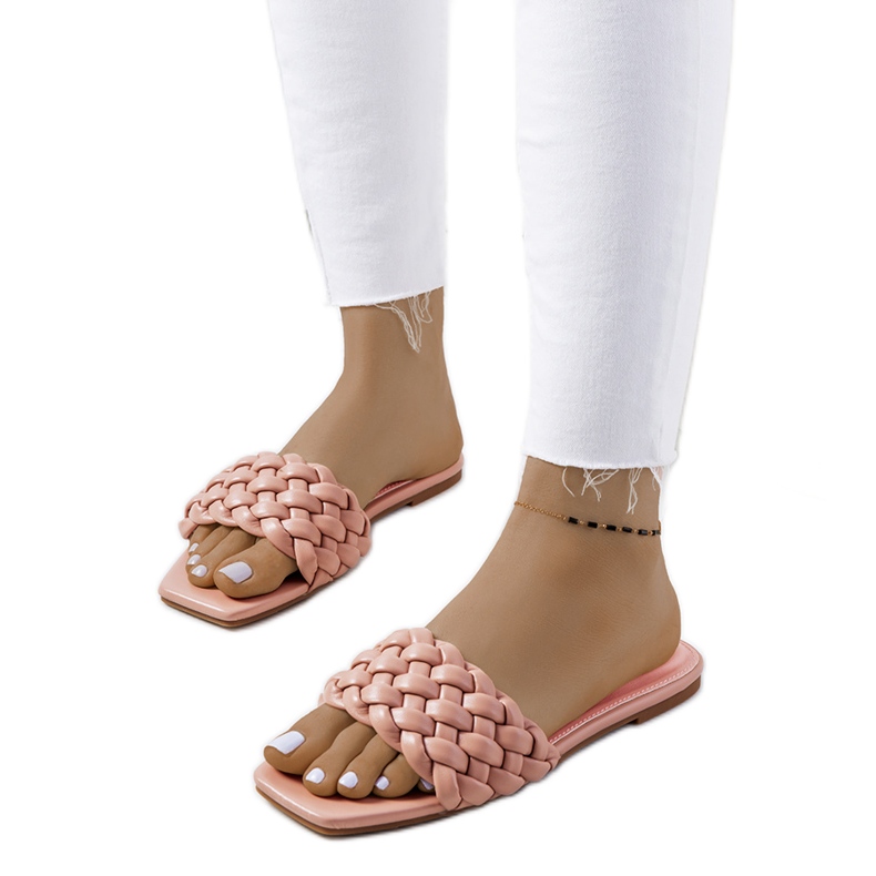 Chaussons roses à talon plat D'Adda Chaussons roses à talon plat D'Adda