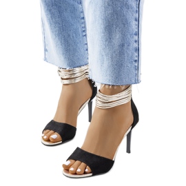 Sandales noires à talon haut Vasquez