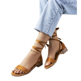 Sandales à lacets marron Moody brun