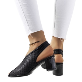 Sandales ajourées Rush noires