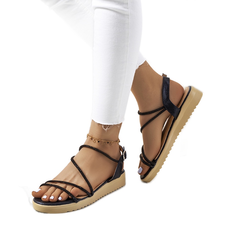 Sandales noires femme Kul. le noir