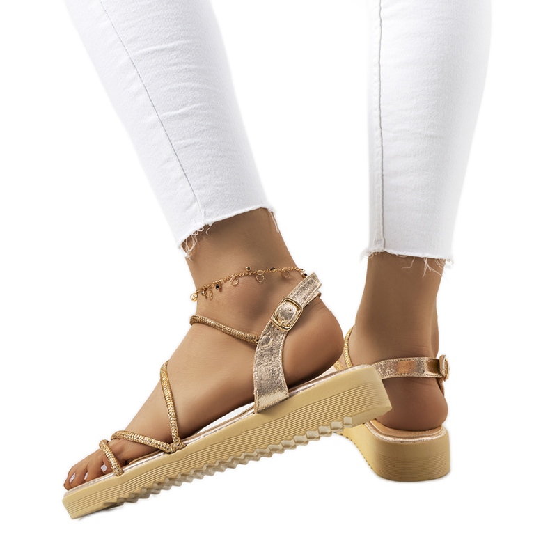 Sandales femme Kul. d'or