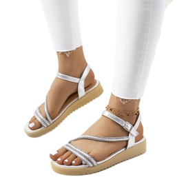 Sandales argentées femme Ray