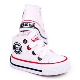 Baskets montantes pour enfants avec fermeture éclair Big Star HH374187 Blanc