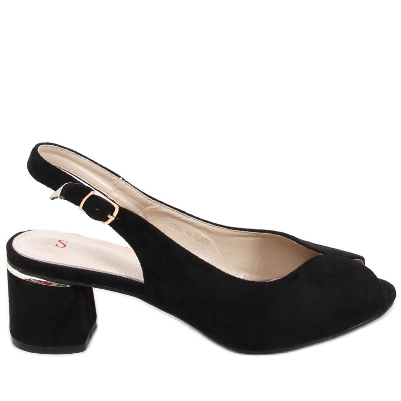 Sandales à talons noires Venus le noir