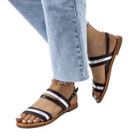 Sandales Hibbins noires pour femme le noir argent Sandales Hibbins noires pour femme le noir argent