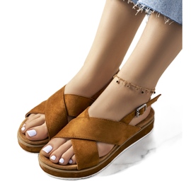 Sandales en daim marron Savage brun