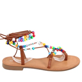Femmes romaines avec perles Megh Camel brun