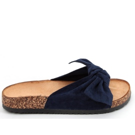 Chaussons en liège avec nœud Lilas DK.BLUE bleu Chaussons en liège avec nœud Lilas DK.BLUE bleu