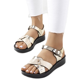 Sandales dorées femme Tulia