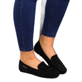 Mocassins En Cuir Noir À Vinceza