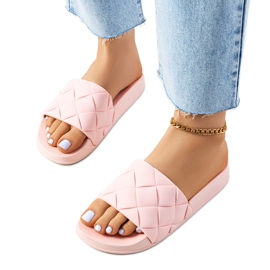 Chaussons en caoutchouc rose Lind