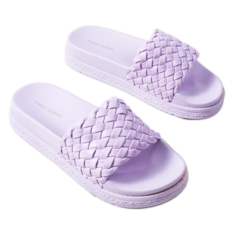 Les tongs violettes de la plateforme Kapper Les tongs violettes de la plateforme Kapper