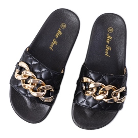 Chaussons Anandi matelassés noirs