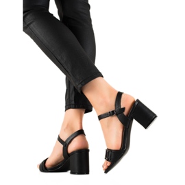 Cm Paris Sandales à boucle décorative noir