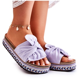 FJ1 Pantoufles pour femmes sur une plate-forme massive Violet Terisa