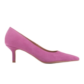 Marco Shoes Escarpins élégants avec un talon plus bas rose