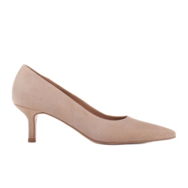 Marco Shoes Escarpins élégants avec un talon plus bas beige