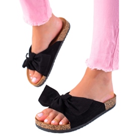 Pantoufles élégantes et confortables noir