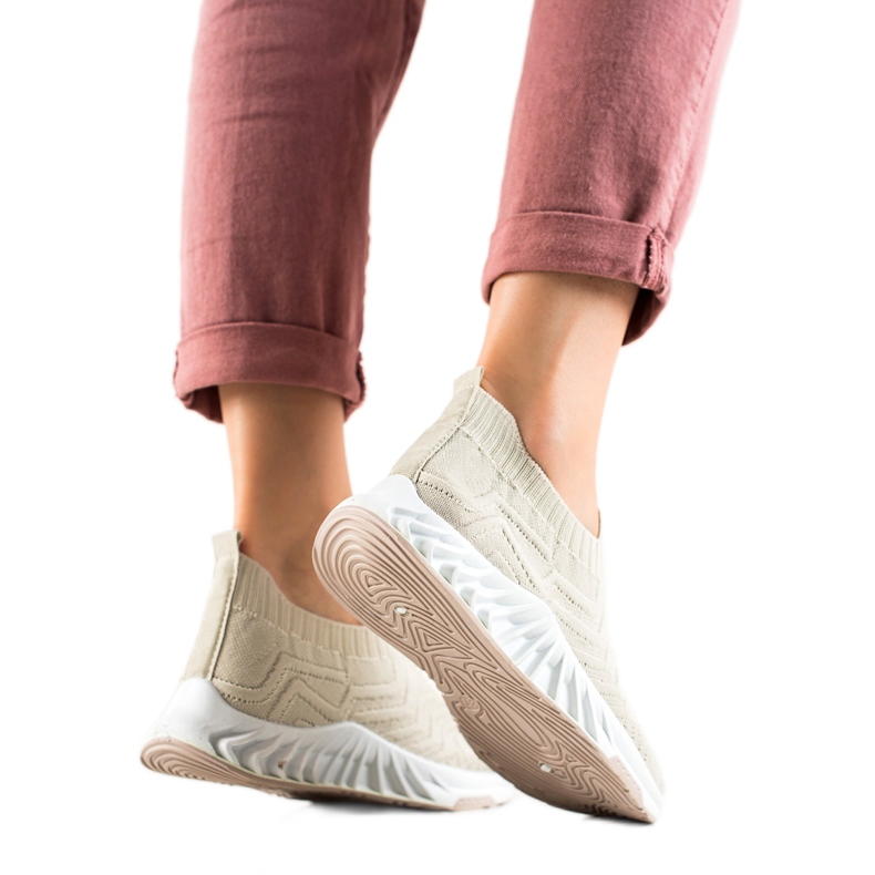 DK Chaussures de sport à enfiler beige