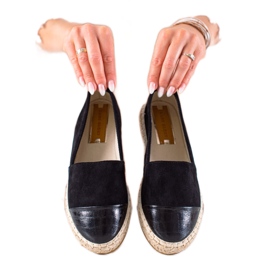 DK Espadrilles Noires Sur La Plateforme