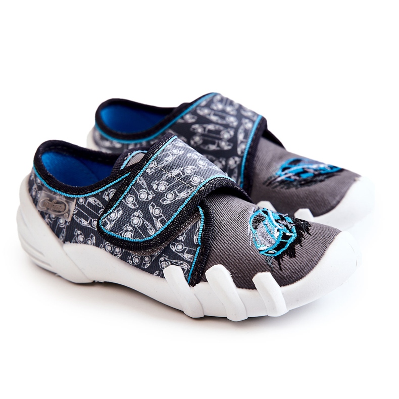 BEFADO S.A. Chaussons Befado Velcro Car 273X339 Gris-Bleu BEFADO S.A. Chaussons Befado Velcro Car 273X339 Gris-Bleu