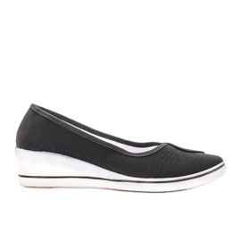 Baskets noires à talon compensé Denison le noir
