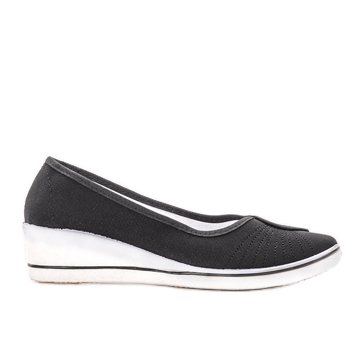 Baskets noires à talon compensé Denison le noir
