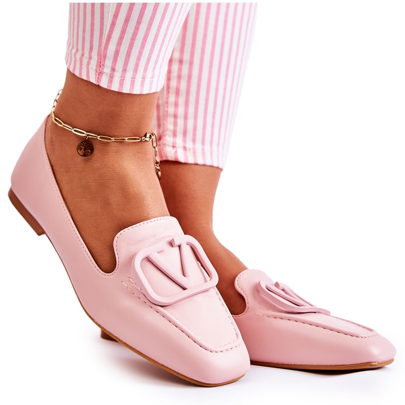 PS1 Mocassins Brogues Avec Ornement Hermosa Rose