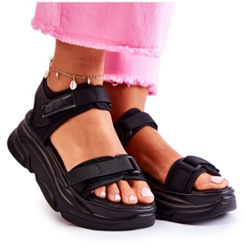 PE1 Sandales pour femmes sur la plate-forme Terrina noire