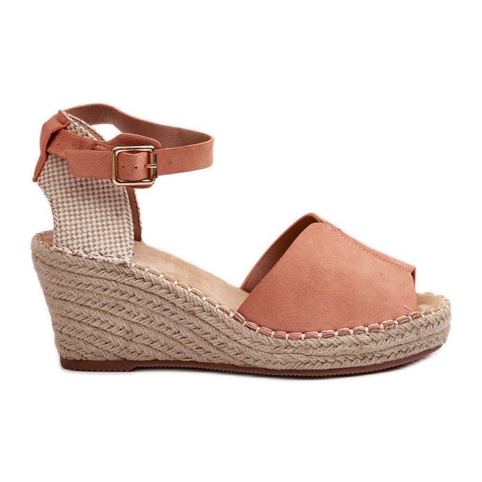 Sandales Compensées Confortables Femme Rose Clair Dellia