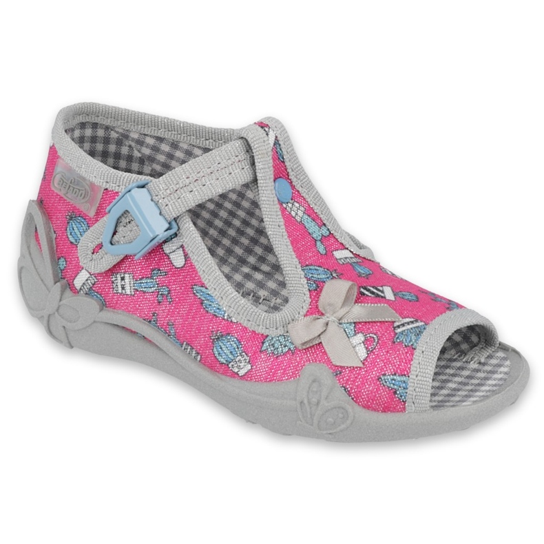Chaussures pour enfants Befado 213P128 rose argent gris