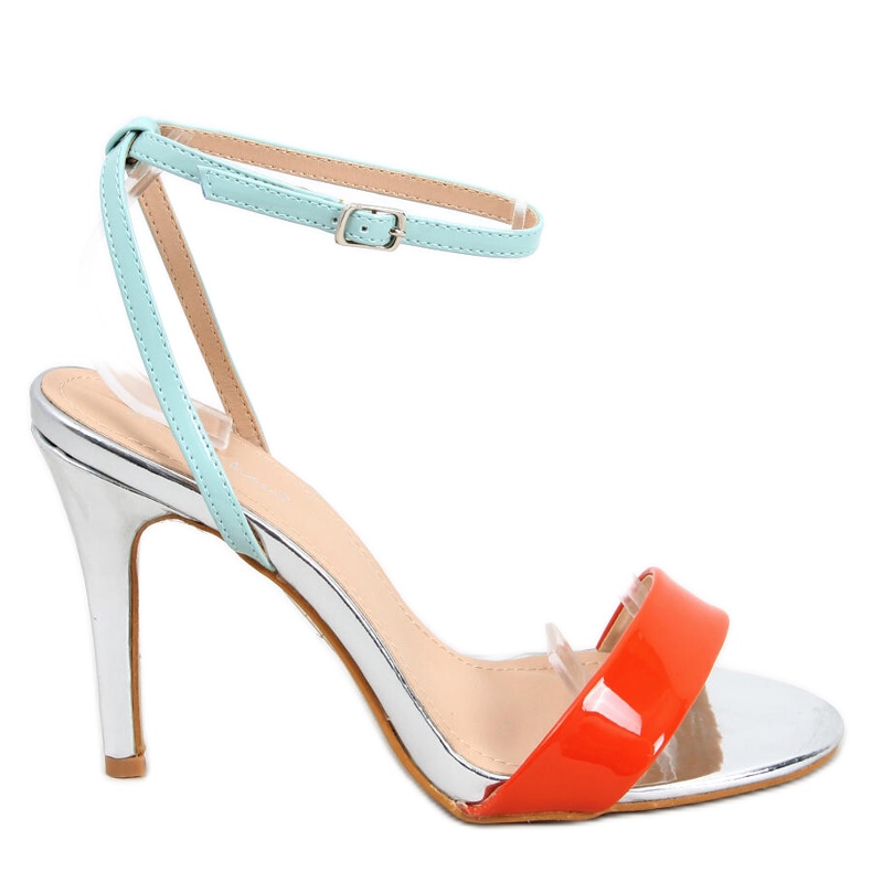 Sandales à talons hauts Nila Orange multicolore