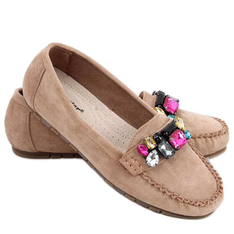 Mocassins avec pierres Megara Kaki beige Mocassins avec pierres Megara Kaki beige