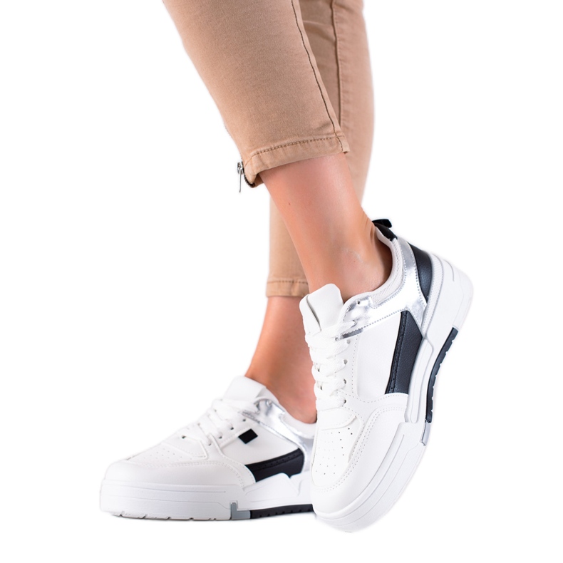 TRENDI Baskets blanches sur la plate-forme