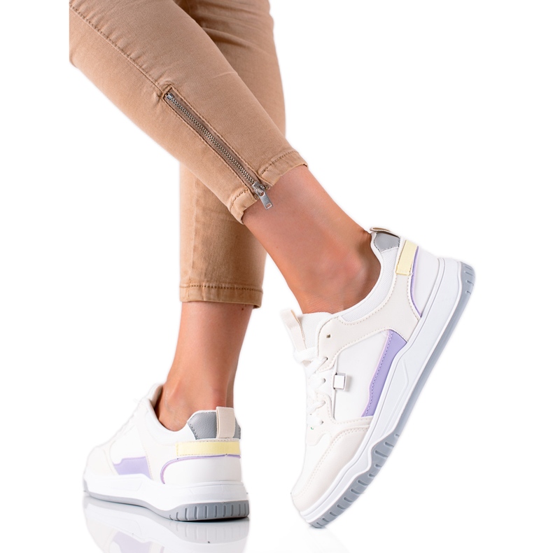 TRENDI Chaussures de sport colorées blanche multicolore