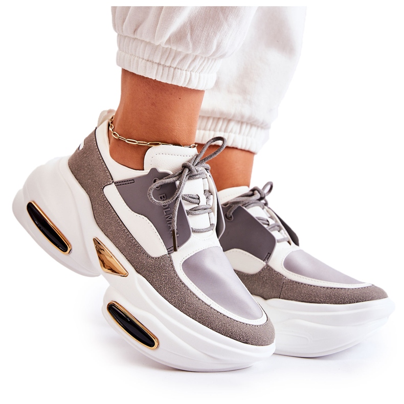 PS1 Baskets Sport Femme Blanc-Gris New Horizon blanche PS1 Baskets Sport Femme Blanc-Gris New Horizon blanche