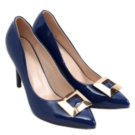 Escarpins laqués Margaret Blue bleu marine
