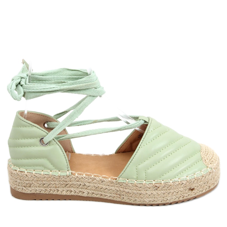 Espadrilles nouées à la cheville Freesia Green vert