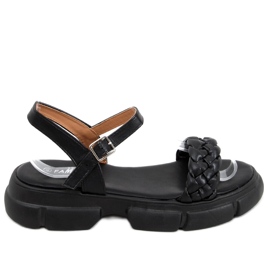 Sandales sur une semelle haute Shanti Black le noir