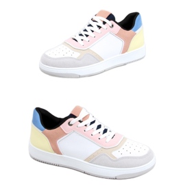 Baskets femme Izzie BLANC / JAUNE blanche multicolore