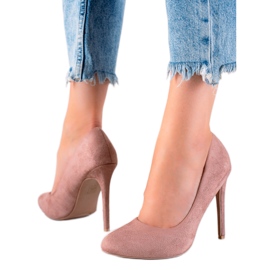SHELOVET Escarpins en daim rose