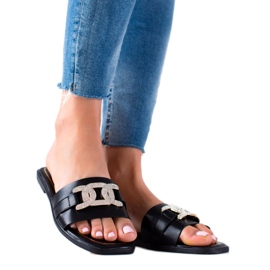 Seastar Pantoufles élégantes noir