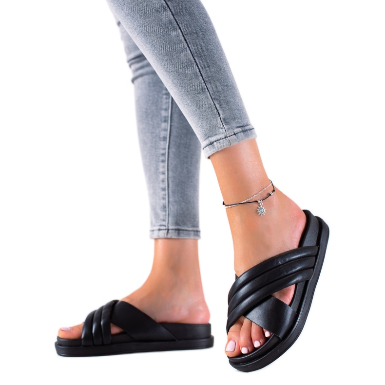 Cm Paris Pantoufles Décontractées le noir