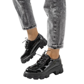 Chaussures pour femmes laquées noires de Donker le noir