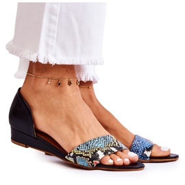 Sandales Cuir Maciejka 1971-63 Noir multicolore