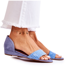 Sandales Cuir Maciejka 1971-61 Bleu