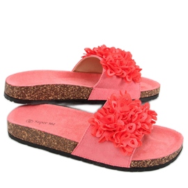 Pantoufles en liège Berry Coral rose